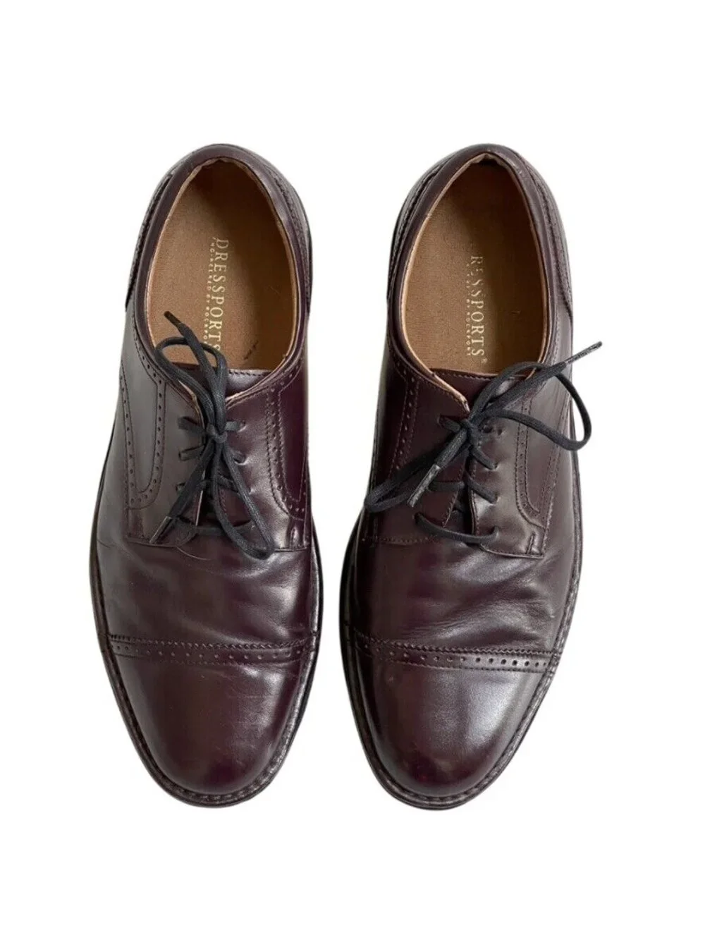 Rockport Dressports Mens Leather Oxfords Size 9.5 M Brown Shoes